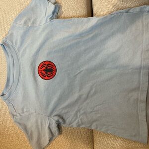 Old Navy Light Gray Kids Tee with Red Spider Emblem